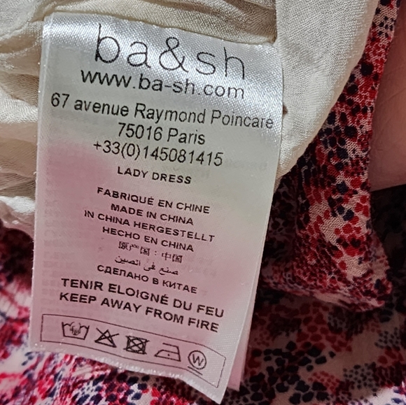 ba&sh Nina Dress 3/4 Sleeve Floral Tiered - Picture 8 of 10